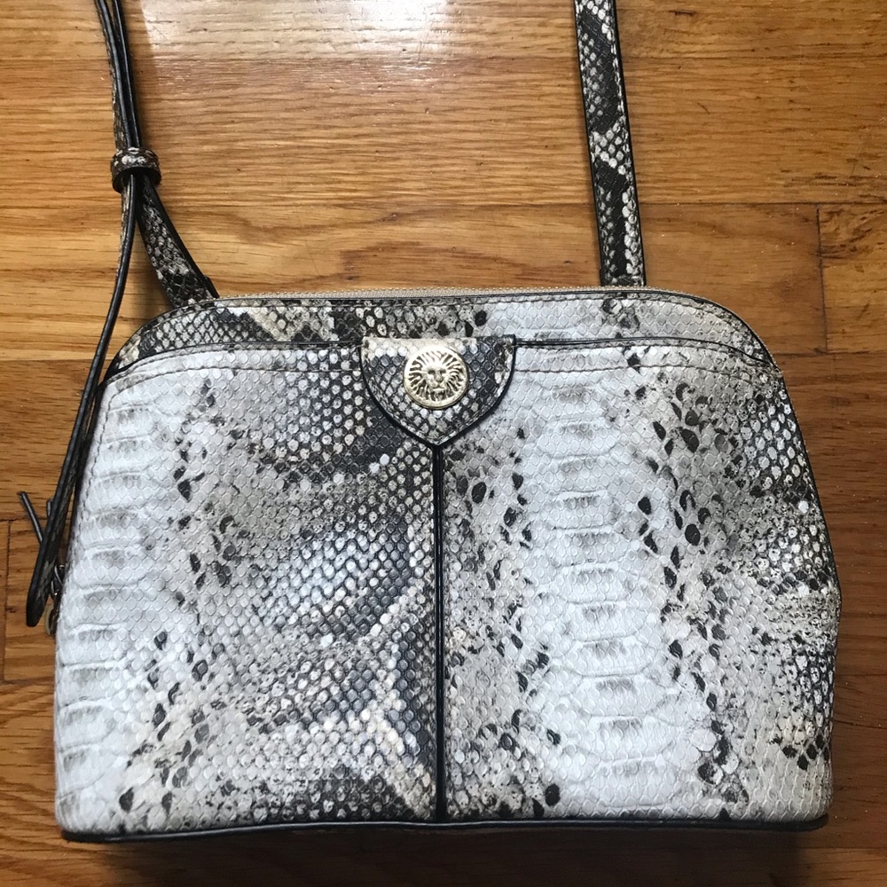 Anne Klein Faux snakeskin crossbody bag